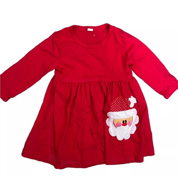 Toddler Girl Christmas Dress And Leggings Size 100 cm 3T - Picture 2 of 6